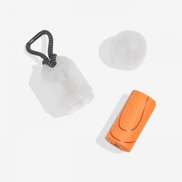 Zee.dog Poop Bag Porta Sacchetti Igienici +1 Roll per Cani - Variante Trasparente