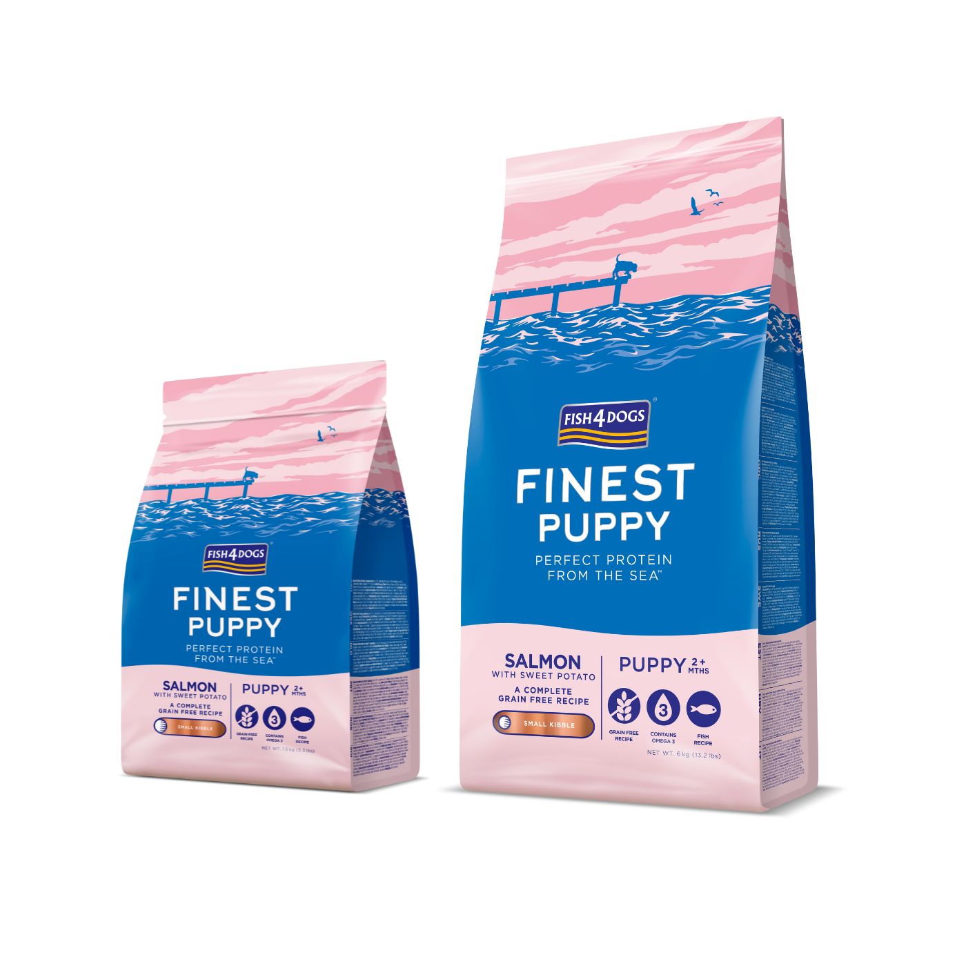 Fish4dogs finest puppy small salmone con patata dolce