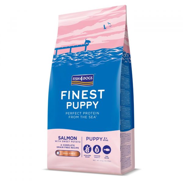 sacco da 6kg fish4dogs finest puppy small salmone con patata dolce per cuccioli