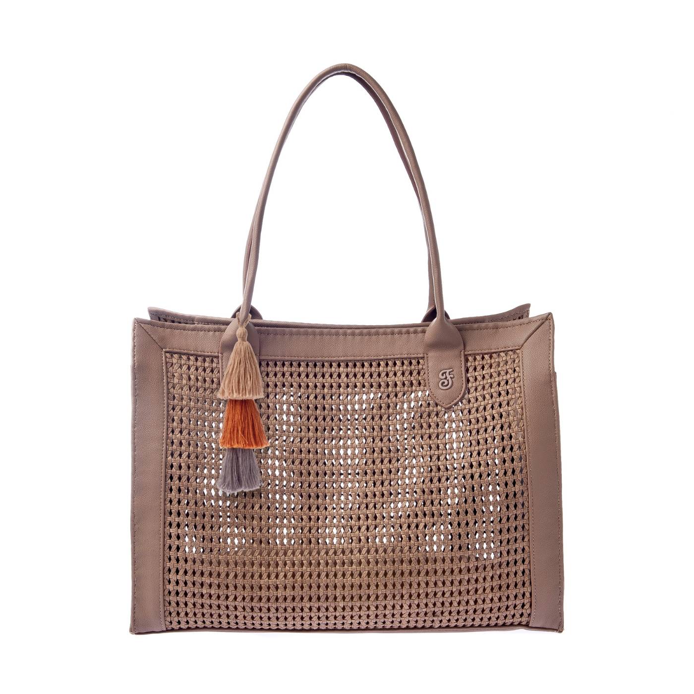Ferribiella Borsa Trasportino Belle Beige 40x30x20cm Max 8Kg - Nappine in cotone colorate