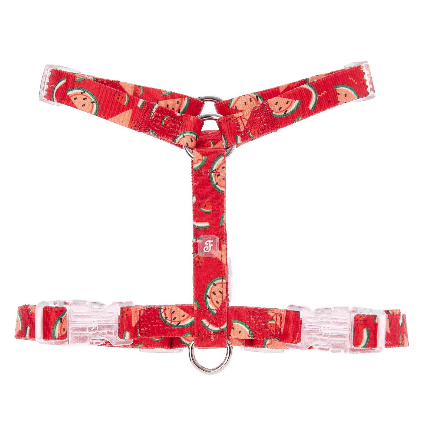 Ferribiella Pettorina H Motif Watermelon per Cani - Ganci in plastica di Apertura/Chiusura