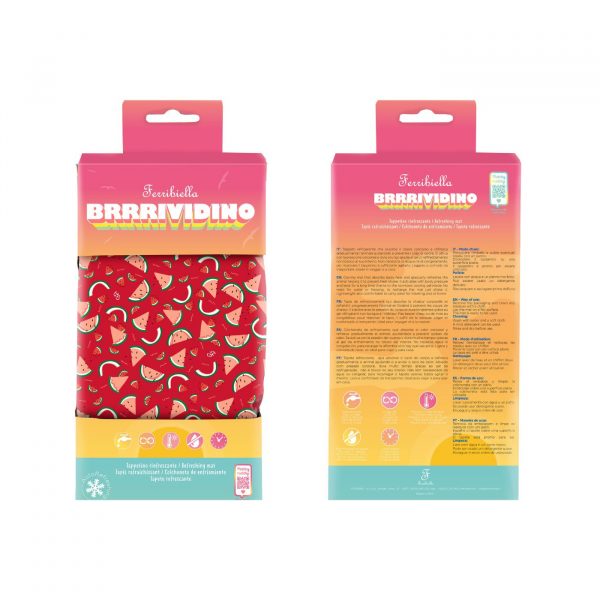 Ferribiella Brrrividino Watermelon Tappetino Refrigerante per Animali