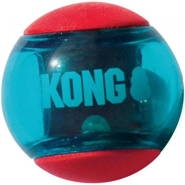 Kong Gioco per Cani Palla in Gomma Tpr con Squeaker 2 pezzi L Diametro 8 cm