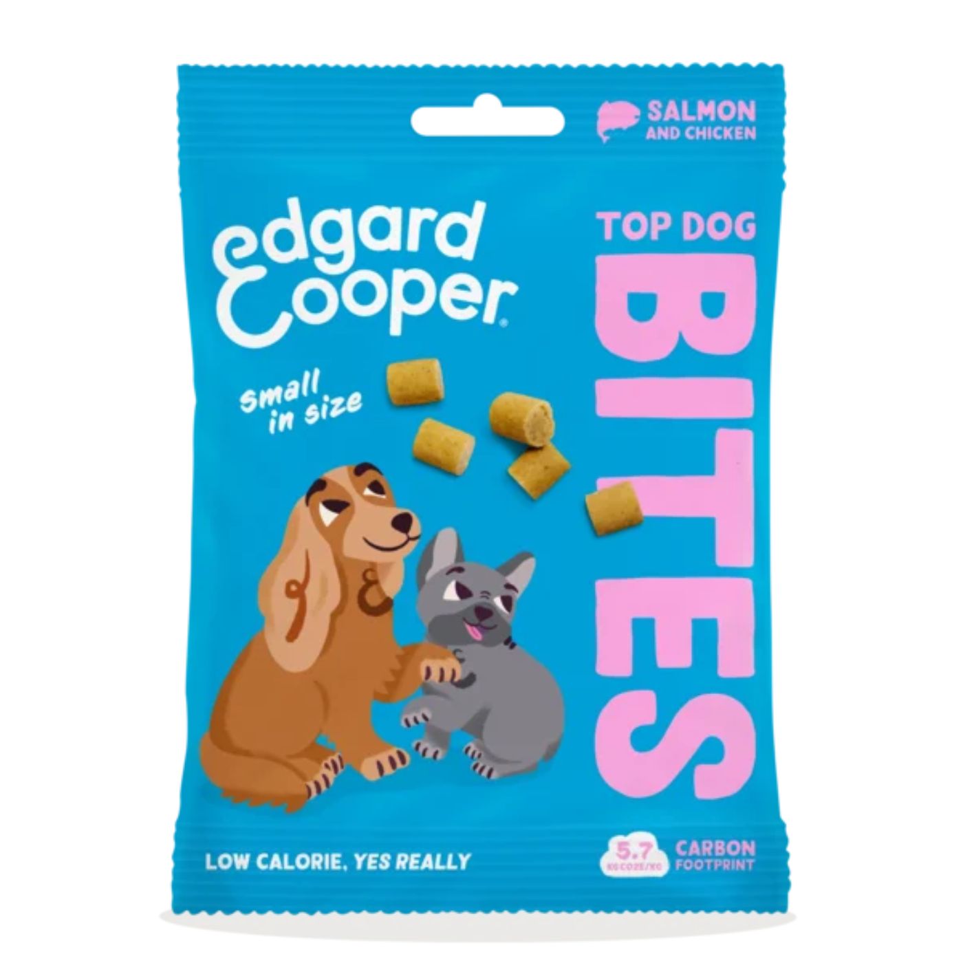 Edgard&Cooper Bites Bocconcini Piccoli di Salmone e Pollo Premi Addestramento per Cani 50g