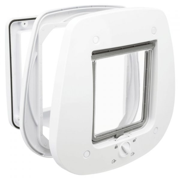 Trixie Porta per Gatto a 4 Funzioni per Vetro Bianco