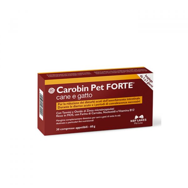 Carobin Pet Forte Integratore per Cani e Gatti 30 Compresse Nbf Lanes