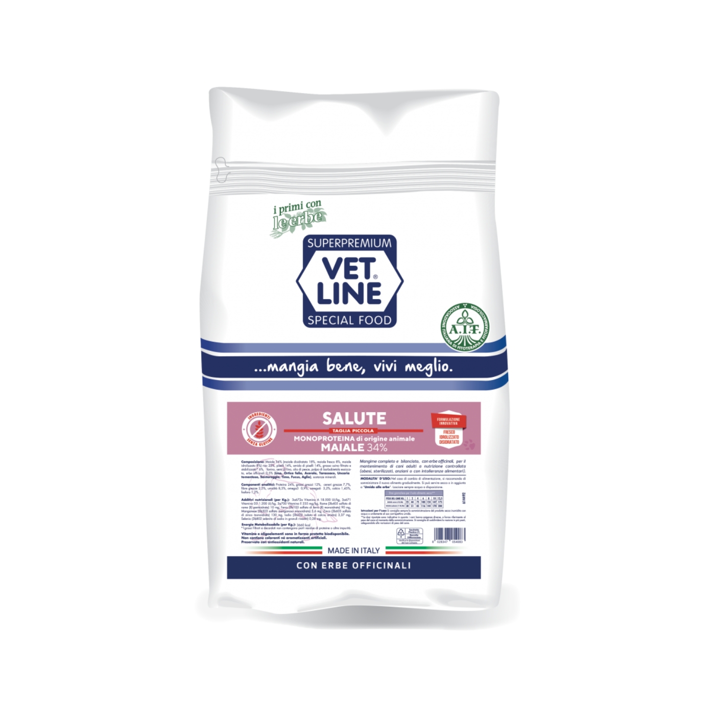 Vet Line Salute Maiale per Cani Adulti di Piccola Taglia Monoproteico VetLine