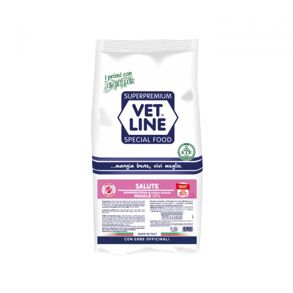 Vet Line Salute Maiale per Cani Adulti di Piccola Taglia Monoproteico VetLine