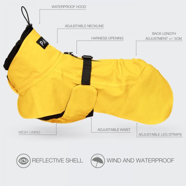 Paikka Impermeabile ad Alta Visibilità per Cani Lite Giallo - Caratteristiche