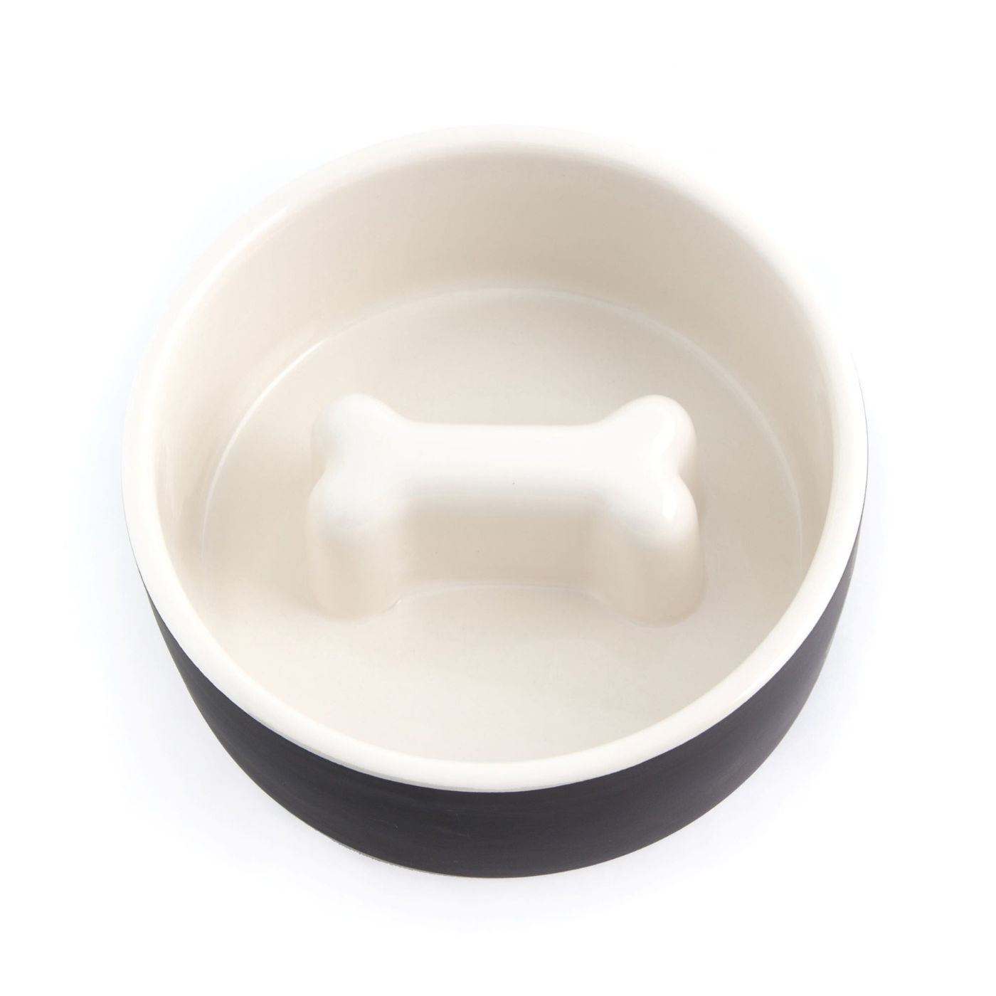 Paikka Ciotola Slow Feed in Ceramica Nera M Ø 15 cm per Cani