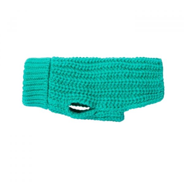 Paikka Pullover A Maglia Realizzato a Mano per Cani Verde Smeraldo