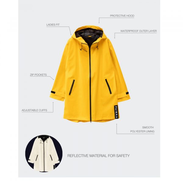 Paikka Impermeabile Alta Visibilità da Donna Giallo