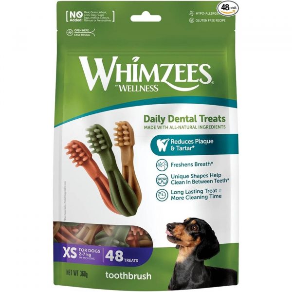 Whimzees Snack Dentale Naturale Spazzolino per Cani Toothbrush