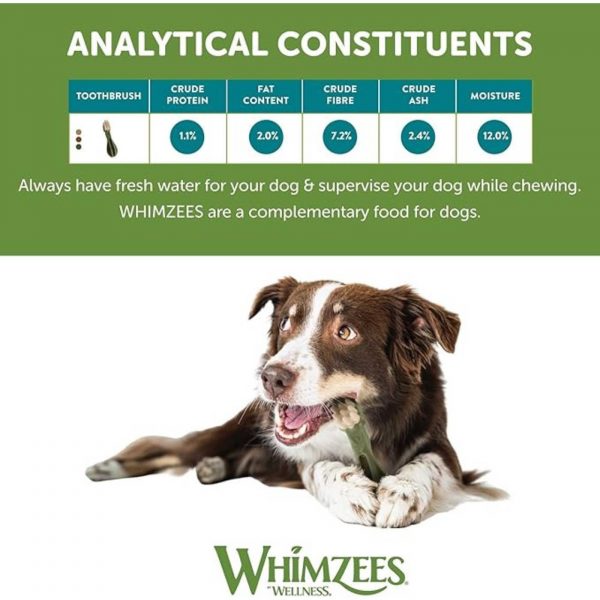 Whimzees Snack Dentale Naturale Spazzolino per Cani Toothbrush