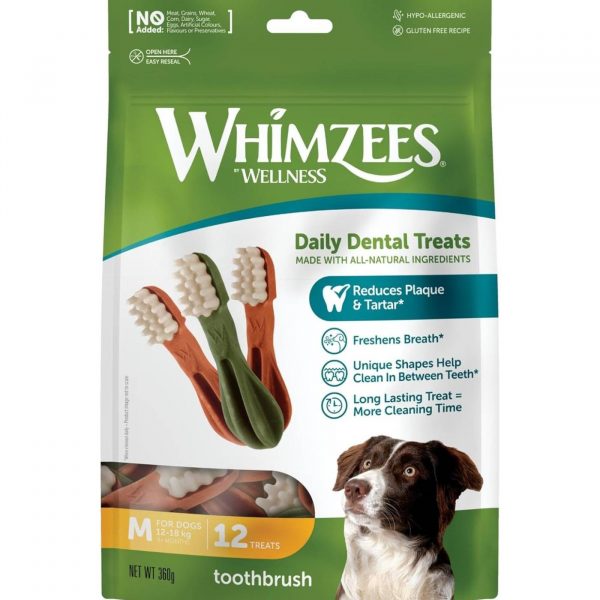 Whimzees Snack Dentale Naturale Spazzolino per Cani Toothbrush