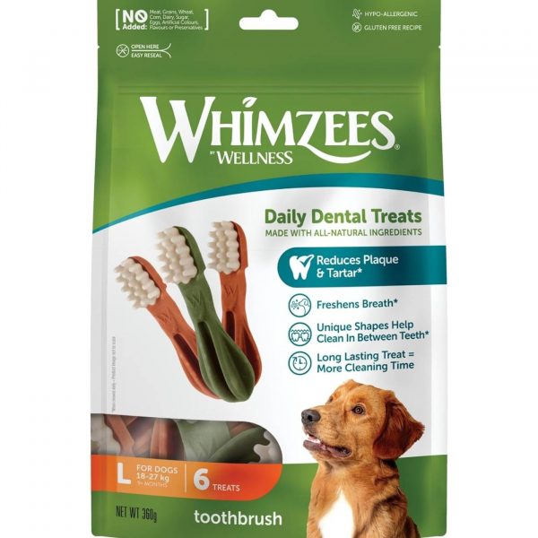 Whimzees Snack Dentale Naturale Spazzolino per Cani Toothbrush
