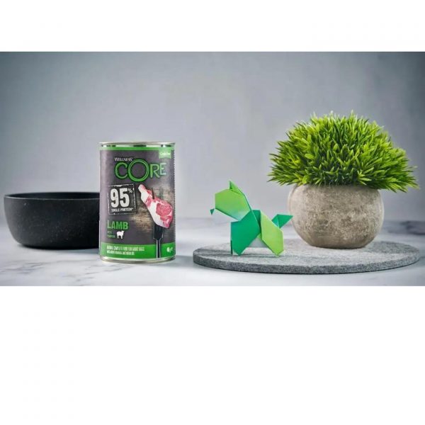 Wellness Core Alimento Umido Completo per Cani Can95% Agnello con Zucca 400 g