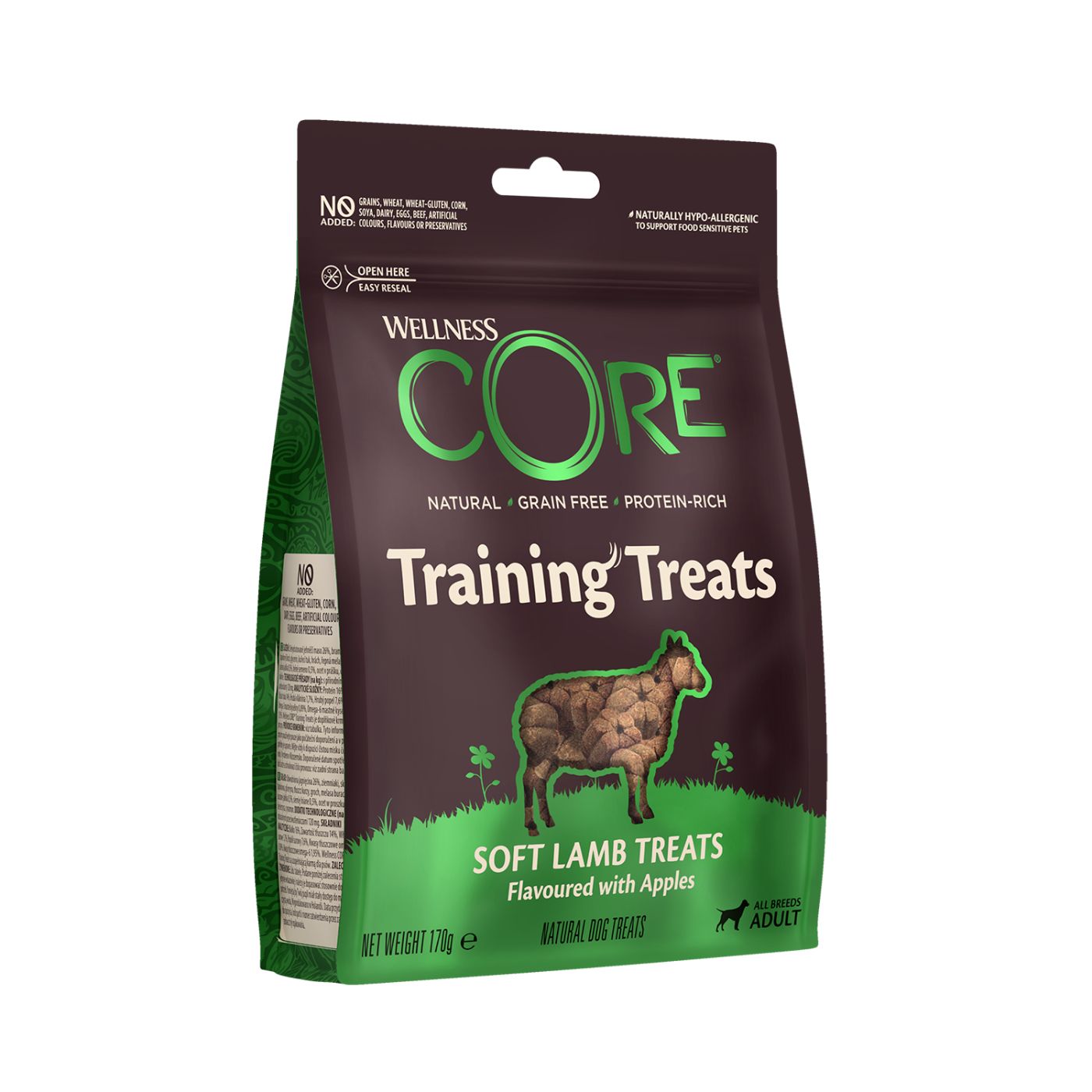 Wellness CoreTraining Treats Premi Addestramento per Cani con Agnello con Mela 170 gr