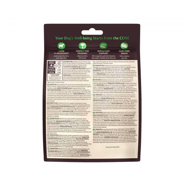 Wellness CoreTraining Treats Premi Addestramento per Cani con Agnello con Mela 170 gr