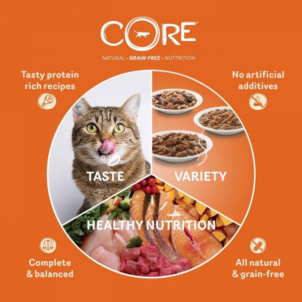 Wellness Core Fiocchi per Gatti Tonno e Gamberi 79 g Selezione Esclusiva