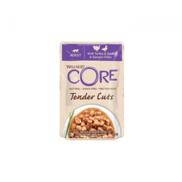 Wellness Core Bocconcini in Salsa per Gatti Tender Cuts Pollo Tacchino e Anatra 85 g
