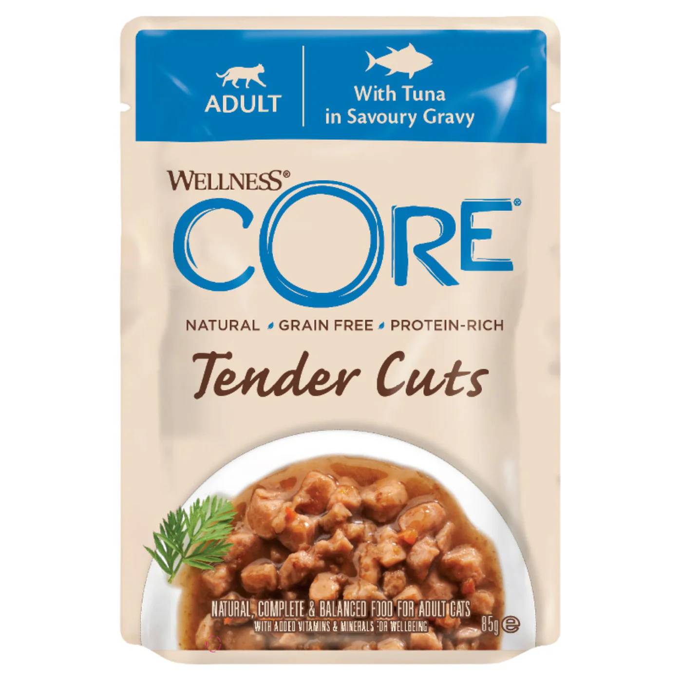 Wellness Core Bocconcini in Salsa per Gatti Tender Cuts Pollo e Tonno 85 g