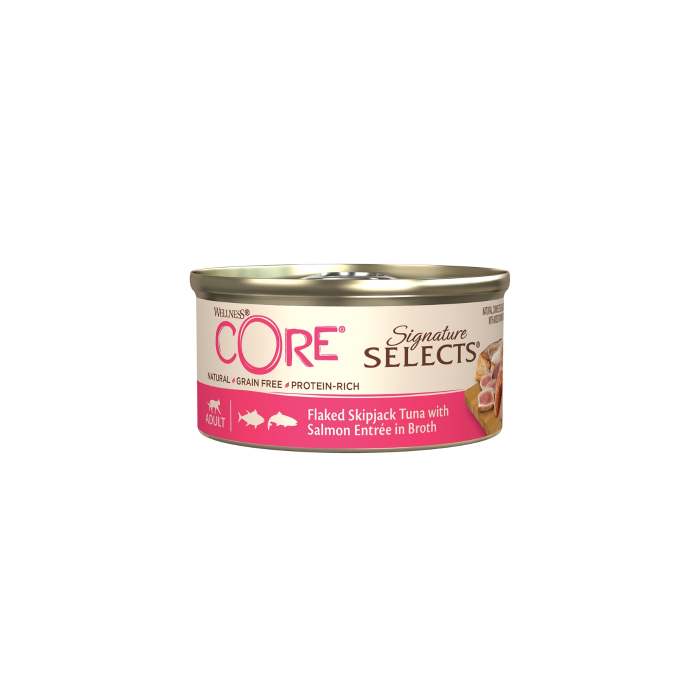 wellness core fiocchi per gatti tonno e salmone 79 g selezione esclusiva