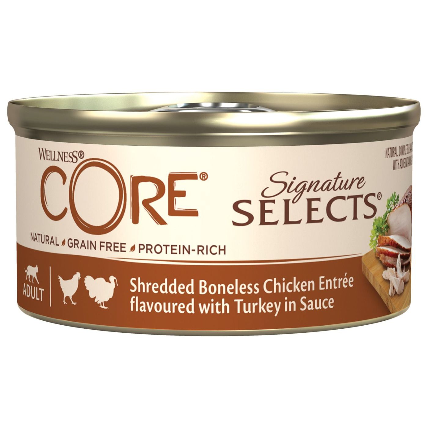 wellness core straccetti per gatti pollo con tacchino 79 g selezione esclusiva