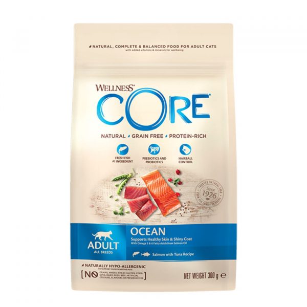 Wellness Core Cat Ocean Salmone e Tonno per Gatti Adulti 300 Gr.