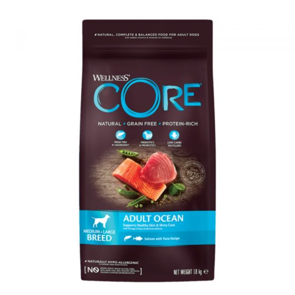 Wellness Core Medium/Large Breed Adult Ocean Salmone e Tonno per Cani Adulti