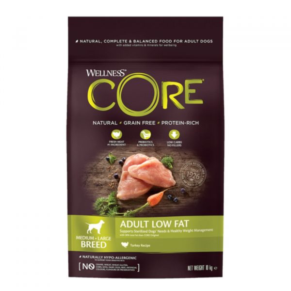 Wellness Core Medium/Large Breed Adult Low Fat Tacchino per Cani Adulti 10 Kg