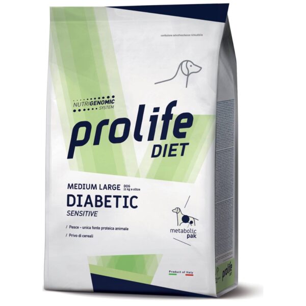 Prolife® Diet Dog Diabetic Sensitive Medium Large per Cani 8 Kg