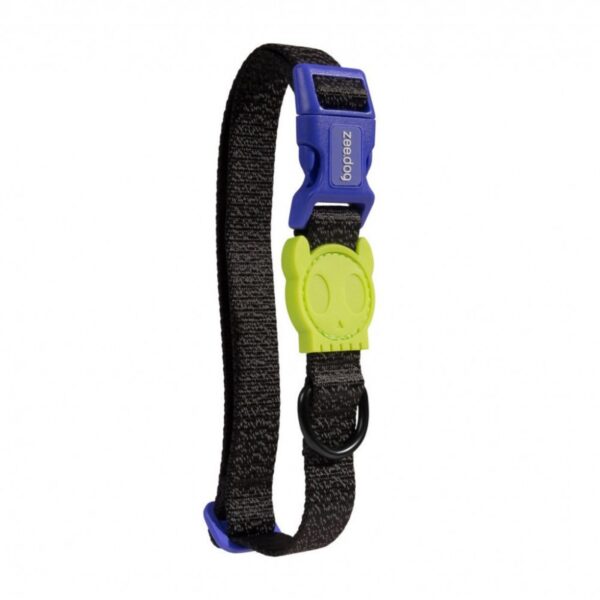Zee.Dog Collare Regolabile per Cani Nox con Dettagli Riflettenti