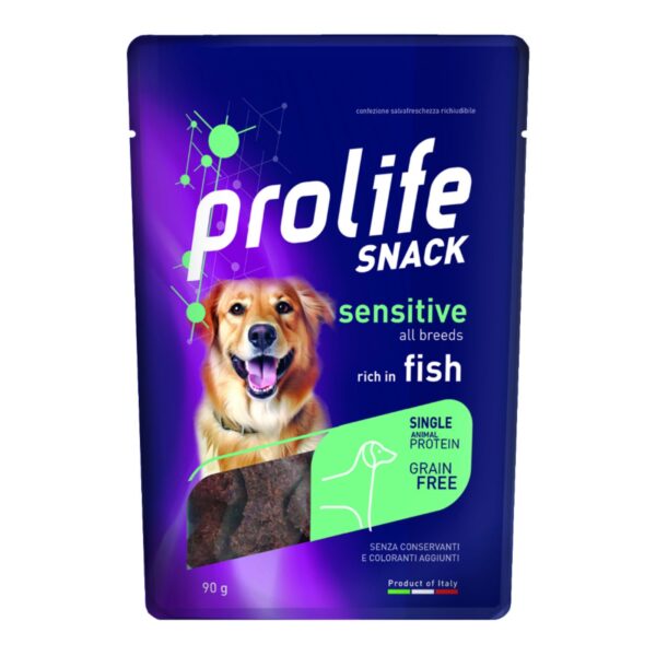 Prolife Snack per Cani Sensitive Grain Free Pesce Monoproteico 90 g