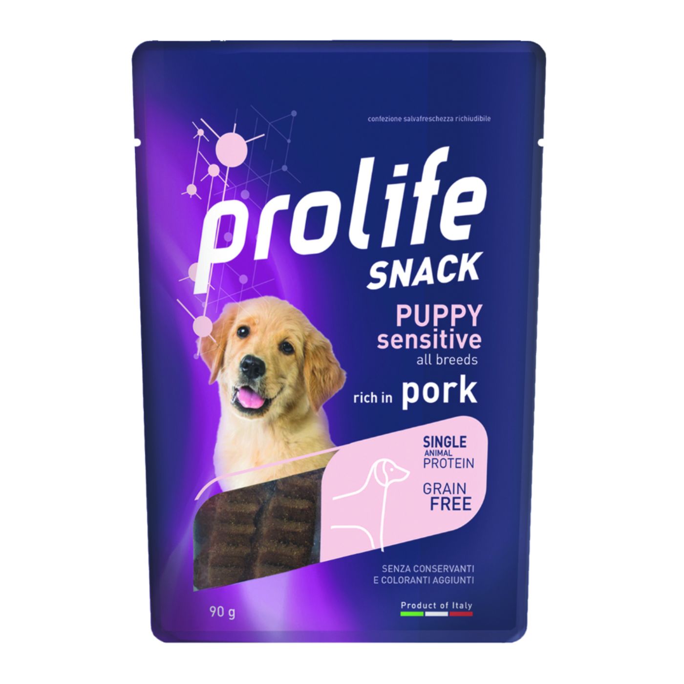 Prolife Snack per Cuccioli Puppy Sensitive Grain Free Maiale Monoproteico 90 g