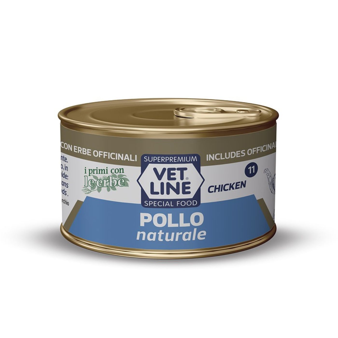 vet line umido naturale pollo per gatti vetline 70 g