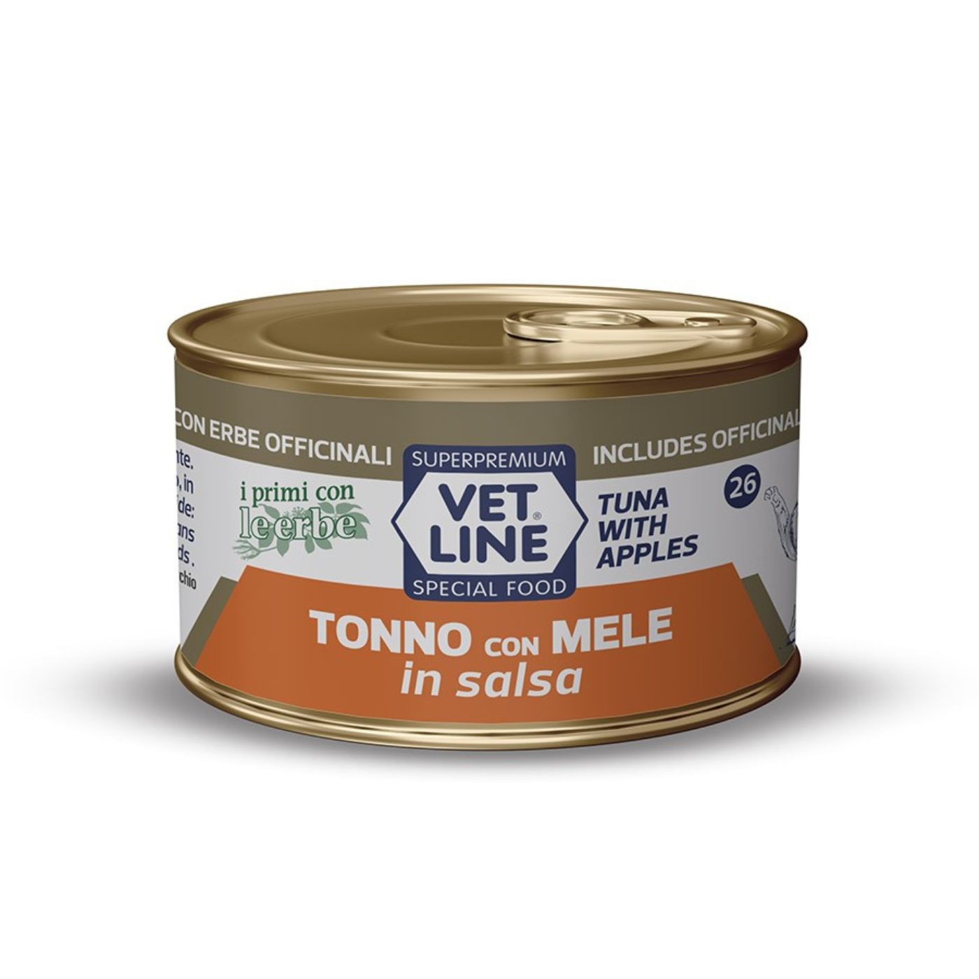 vet line umido tonno con mele in salsa per gatti vetline 70 g