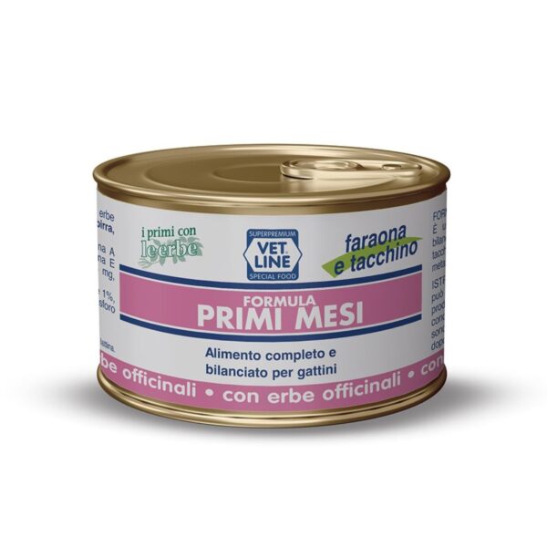 vet line umido primi mesi faraona e tacchino per gattini 85 g vetline