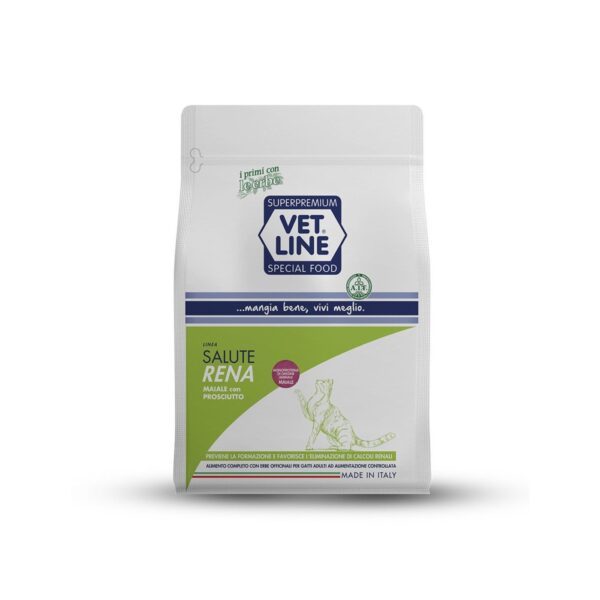 vet line linea salute rena maiale con prosciutto per gatti adulti vetline