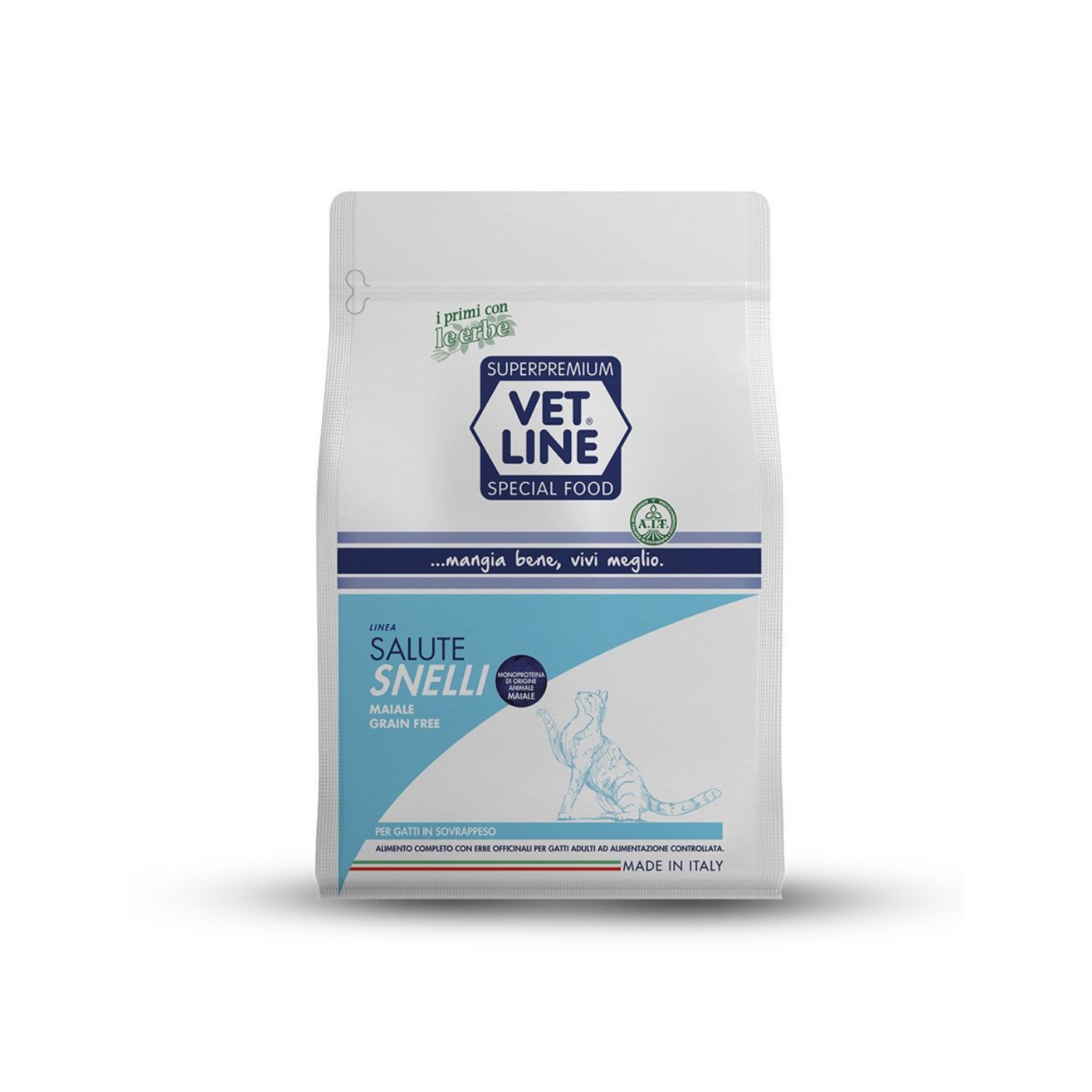 vet line linea salute snelli maiale grain free per gatti adulti vetline