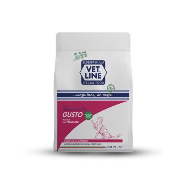 vet line prevenzione gusto monoproteico maiale per gatti adulti vetline