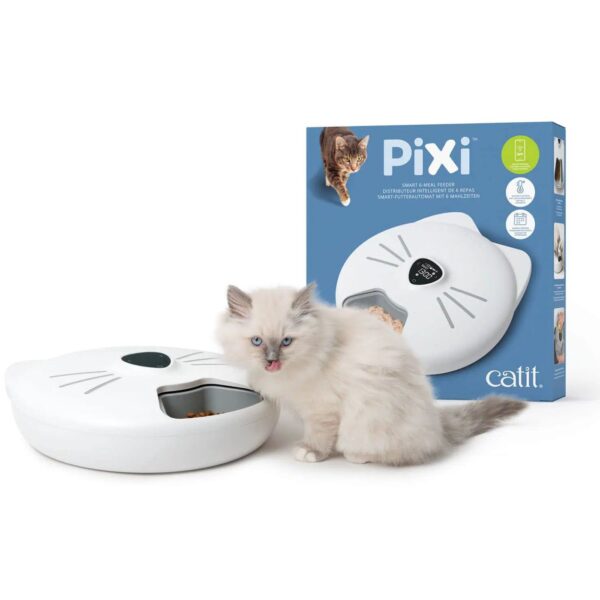 Catit Distributore Automatico Cibo per Gatti Pixi Smart Feeder 6 Pasti
