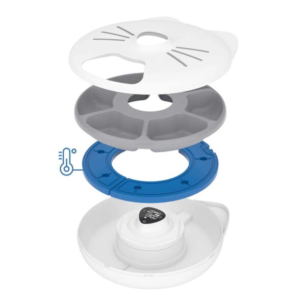 Catit Distributore Automatico Cibo per Gatti Pixi Smart Feeder 6 Pasti