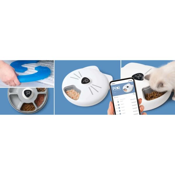 Catit Distributore Automatico Cibo per Gatti Pixi Smart Feeder 6 Pasti