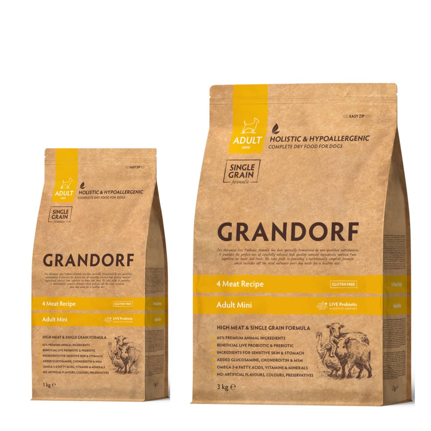 grandorf adult mini breeds 4 carni per cani razze mini