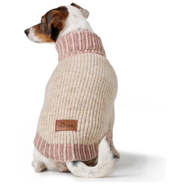 Hunter Maglioncino Pullover per Cani Odense con Cappello Crema Rosa