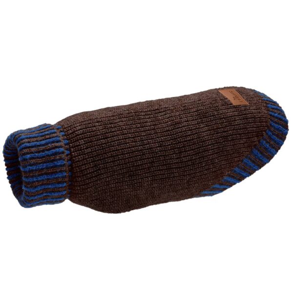 Hunter Maglioncino Pullover per Cani Odense con Cappello Marrone Blu