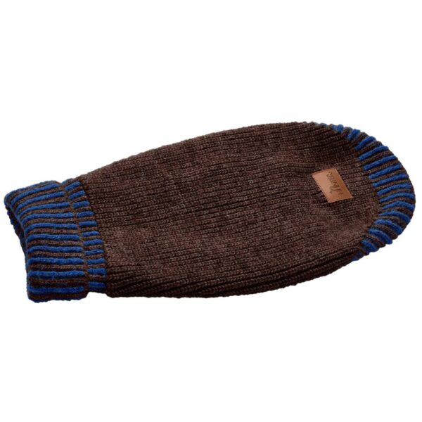 Hunter Maglioncino Pullover per Cani Odense con Cappello Marrone Blu