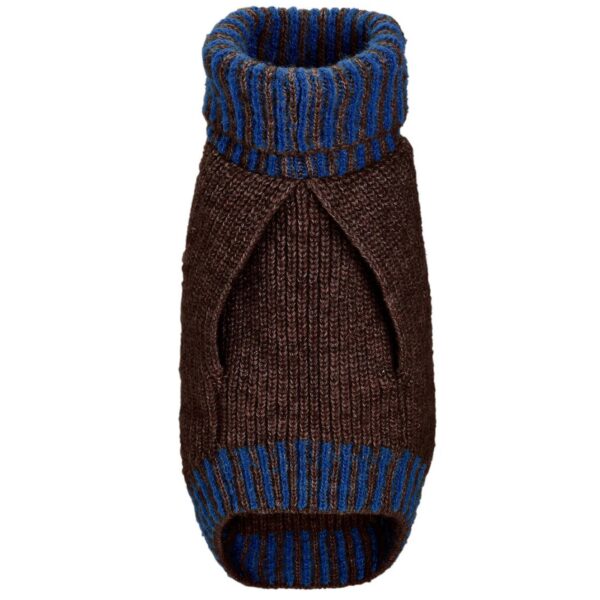 Hunter Maglioncino Pullover per Cani Odense con Cappello Marrone Blu