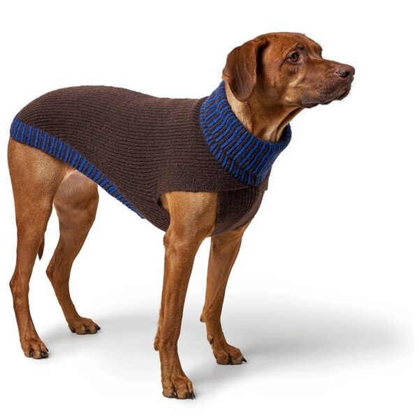 Hunter Maglioncino Pullover per Cani Odense con Cappello Marrone Blu